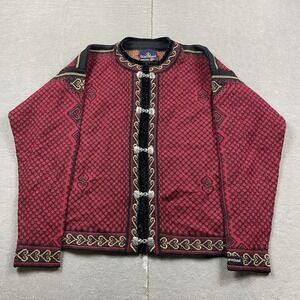 Skjaeveland Norway Sweater Womens Medium Fair Isle Wool Cardigan Clasp Nordic